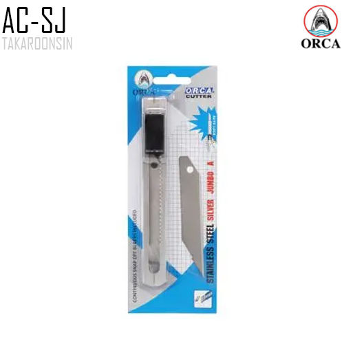 มีดคัตเตอร์สเตนเลส พร้อมใบมีด ขนาด 18 มม. ORCA รุ่น AC-SJ