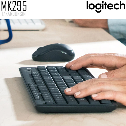ชุดคีย์บอร์ดและเมาส์ LOGITECH Silent Wireless MK295 