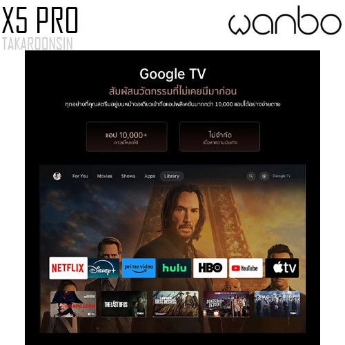 โปรเจคเตอร์ Wanbo X5 Pro