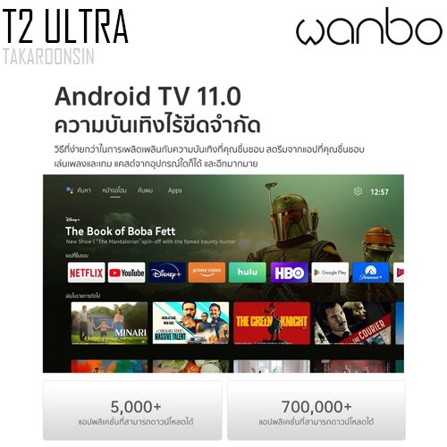 โปรเจคเตอร์ Wanbo T2 Ultra Projector