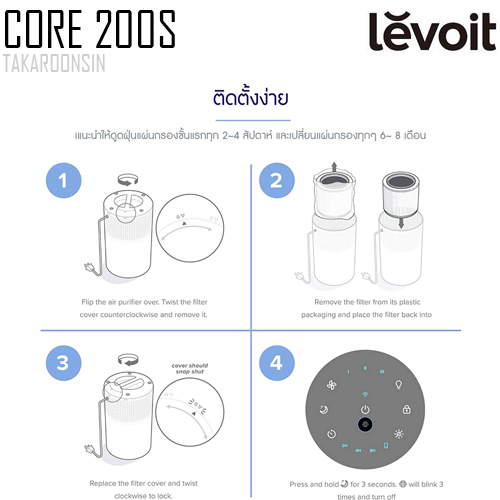 ไส้กรองเครื่องฟอกอากาศ Levoit Core 200s