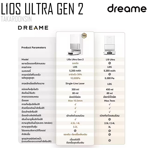 หุ่นยนต์ดูดฝุ่น DREAMEBOT L10S Ultra Gen2 Vacuum Cleaner