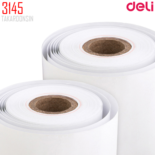 กระดาษใบเสร็จ Deli 3145 ขนาด 57x30mm (4 ม้วน)
