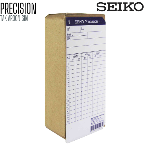 บัตรตอก SEIKO PRECISION (แพ็ค100แผ่น)