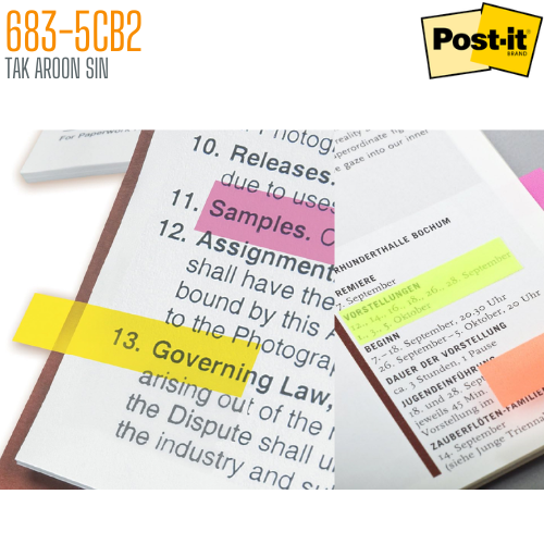 เทปแฟล็กซ์ โพสต์-อิท  683-5CB2 (0.47 X 1.7 นิ้ว) POST-IT