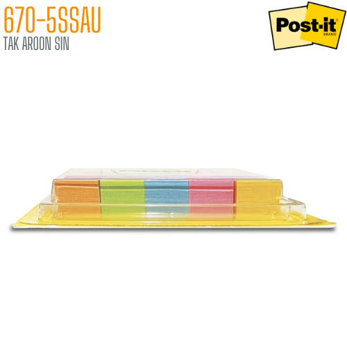 โพสต์-อิท เพจมาร์กเกอร์ 670-5SSAU (1.5x5 ซ.ม.) สีนีออน POST-IT