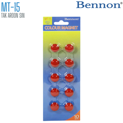 เม็ดแม่เหล็กติดบอร์ด BENNON 15 มม. MT-15 (1x10)