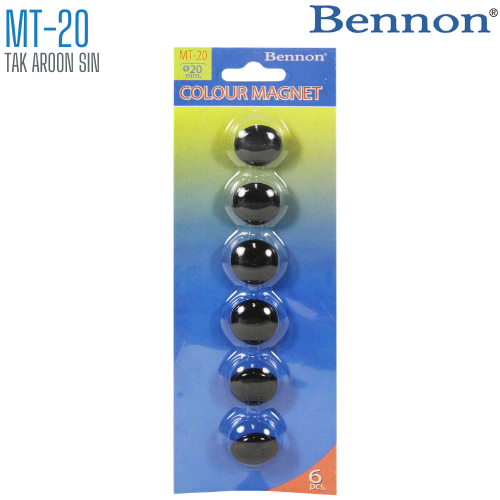 เม็ดแม่เหล็กติดบอร์ด BENNON 20 มม. MT-20 (1x6)