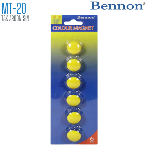 เม็ดแม่เหล็กติดบอร์ด BENNON 20 มม. MT-20 (1x6)