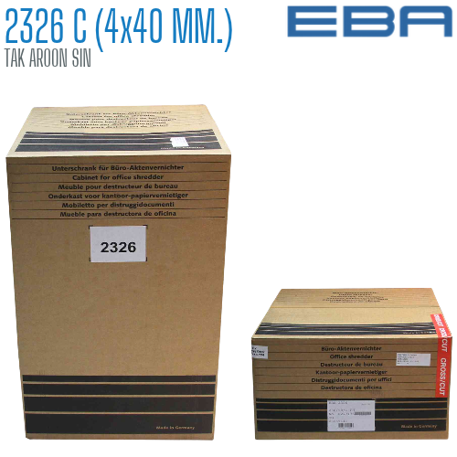 เครื่องทำลายเอกสาร EBA รุ่น 2326C (4 x 40 มม.)