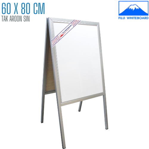 กระดานไวท์บอร์ด FUJI ขนาด 60 x 80 (ซม) มีแม่เหล็ก ขาตั้ง 2 หน้า