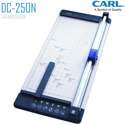 แท่นตัดกระดาษแบบลูกกลิ้ง CARL DC-250N(A2) Slide Cutter