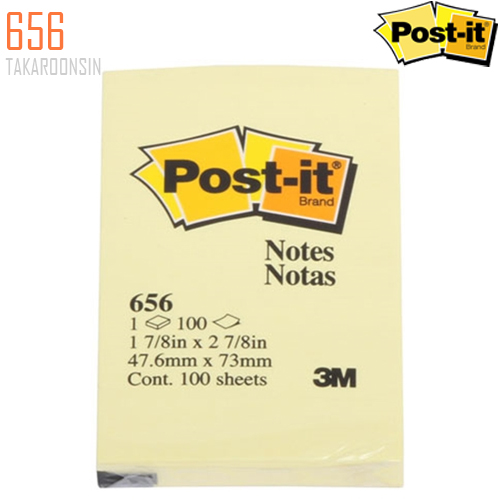 กระดาษโน๊ตกาวในตัว 656 (2x3 นิ้ว) สีเหลือง โพสต์-อิท โน้ต POST-IT