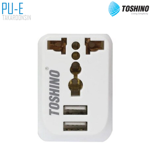 ปลั๊กแปลง 1 ช่อง 2 USB TOSHINO PU-E
