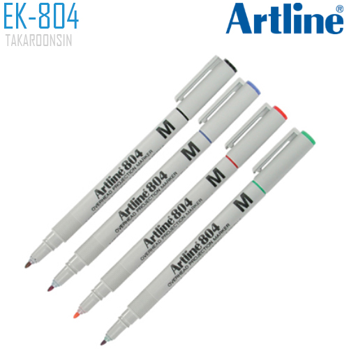 ปากกาเขียนแผ่นใส ลบได้ 1.0 มม. ARTLINE EK-804/4W