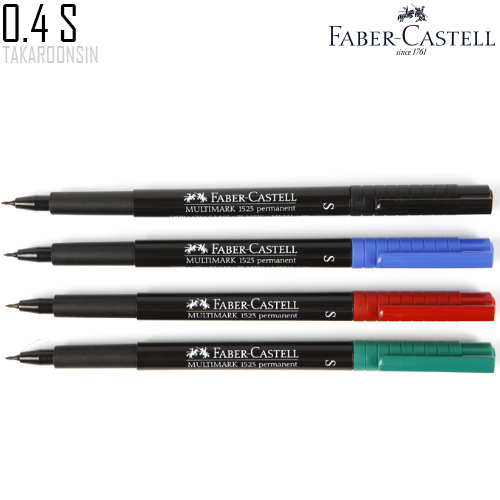 ปากกาเขียนแผ่นใสลบไม่ได้ 0.4 มม. ดำ (S) Faber-Castell
