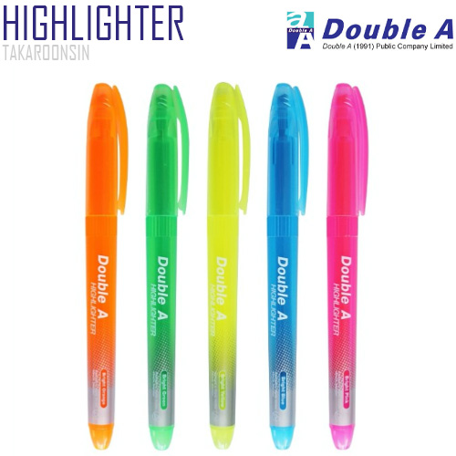 ปากกาเน้นข้อความ Bright Color Double A 