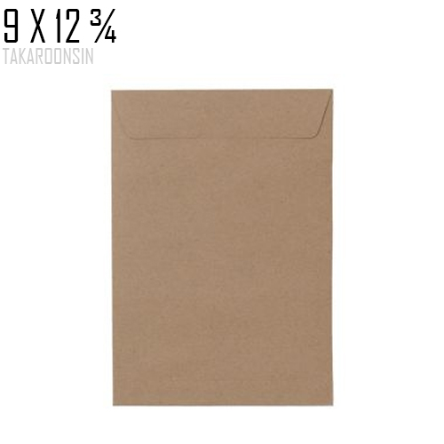 ซองเอกสารน้ำตาล 9 x 12 ¾  (110 แกรม)