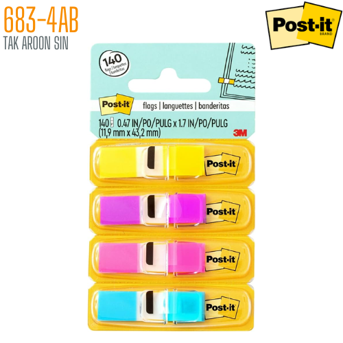 เทปแฟล็กซ์ โพสต์-อิท 683-4AB (0.47x1.7 นิ้ว) POST-IT