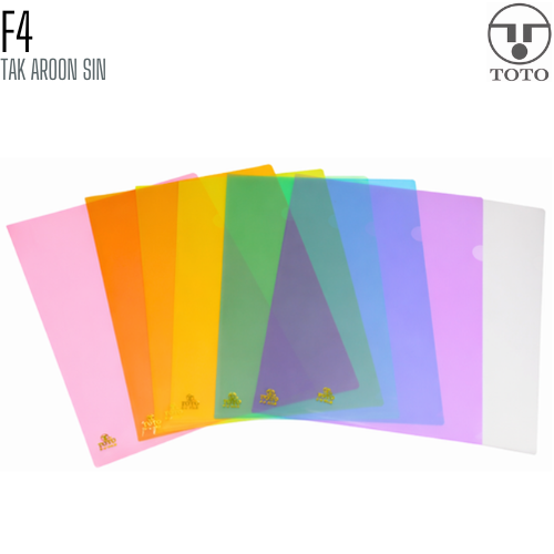 แฟ้มซองพลาสติกใส F4 TOTO