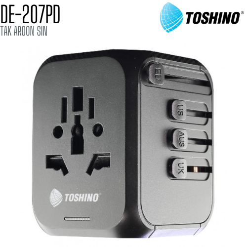 ปลั๊กแปลง TOSHINO DE-207PD 4 in 1