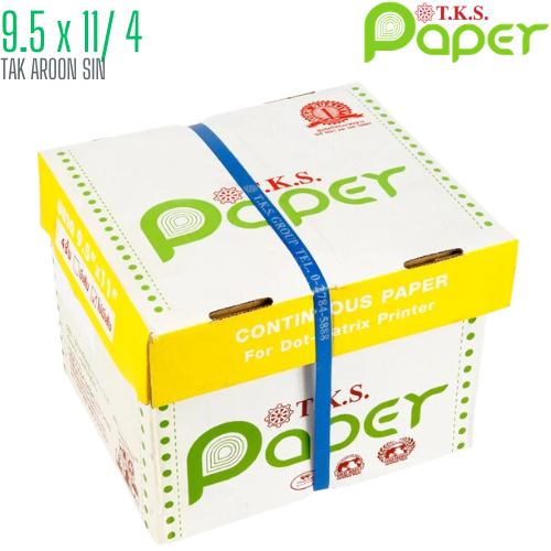 กระดาษต่อเนื่อง T.K.S. 9.5x11 / 4 ชั้น
