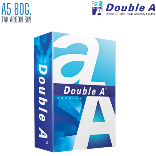 กระดาษถ่ายเอกสาร A5 80G DOUBLE A