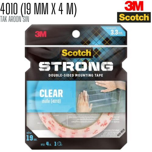 เทปโฟม ชนิดพิเศษ กาวสองหน้าใส 19 มม.x 4 เมตร SCOTCH 4010