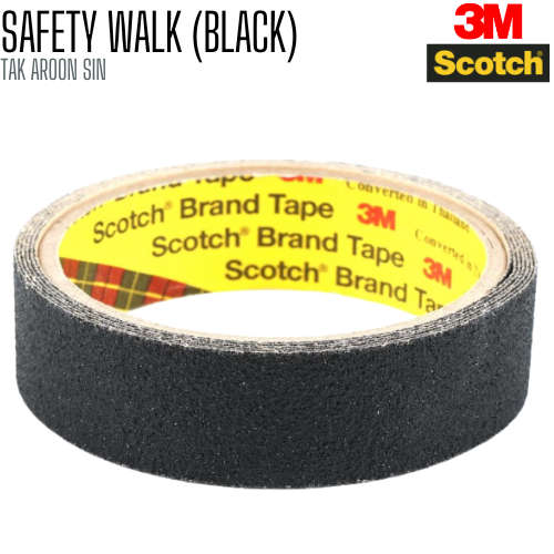 เทปกันลื่น SAFETY WALK สำหรับงานภายนอก 1 นิ้ว x 180 ซม. สีดำ