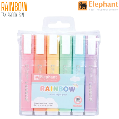 ปากกาเน้นข้อความ ตราช้าง RAINBOW