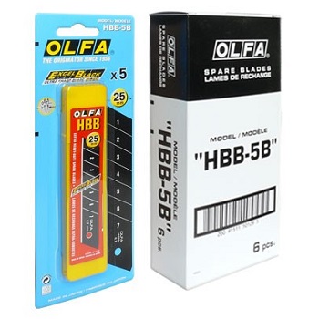 ใบมีดคัตเตอร์ชนิดพิเศษ OLFA HBB-5B (25mm)