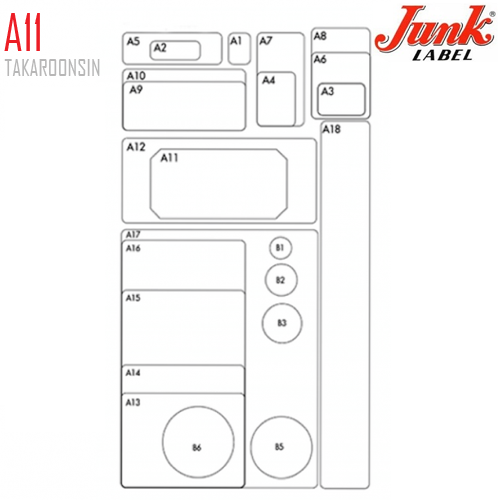 ป้ายสติ๊กเกอร์ผนึกแห้ง 28x55 มม. #A11 Junk Label