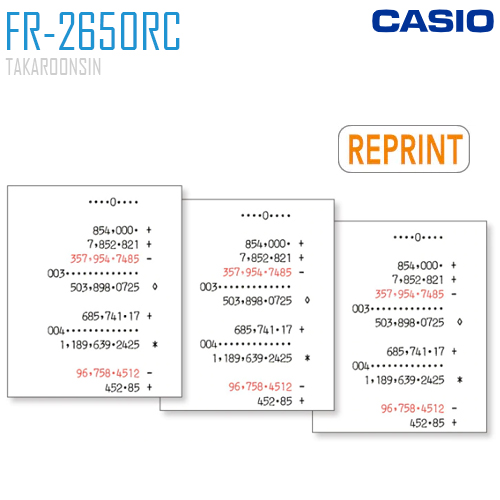 เครื่องคิดเลข CASIO 12 หลัก FR-2650RC แบบพิมพ์ - อิ้งโรลล์