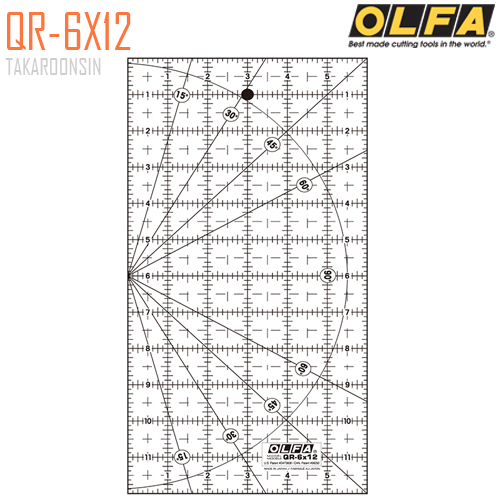 ไม้บรรทัดสเกล OLFA QR-6X12