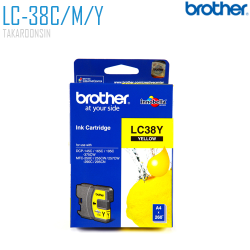 ตลับหมึกอิงค์เจ็ท BROTHER LC-38C/M/Y