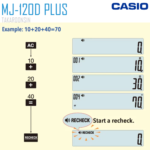 เครื่องคิดเลข CASIO 12 หลัก MJ-120D Plus แบบมีฟังส์ชั่น