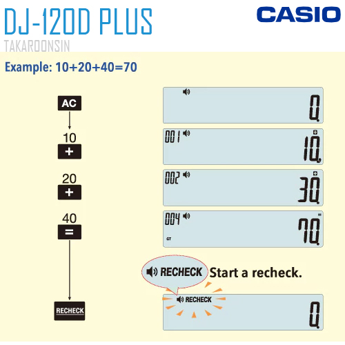 เครื่องคิดเลข CASIO 12 หลัก DJ-120D Plus แบบมีฟังส์ชั่น