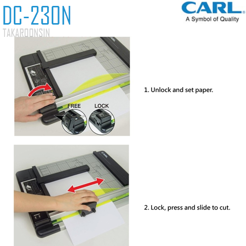 แท่นตัดกระดาษแบบลูกกลิ้ง CARL DC-230N(A3) Slide Cutter