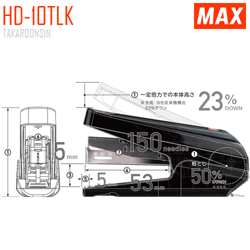 เครื่องเย็บกระดาษ ขนาดเล็ก MAX HD-10TLK