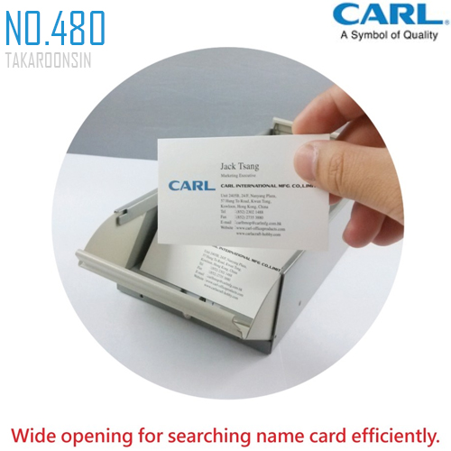 กล่องใส่นามบัตร แบบโลหะ CARL No.480 (400 ชื่อ)