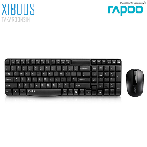 ชุดคีย์บอร์ดและเมาส์ RAPOO Wireless Desktop X1800S