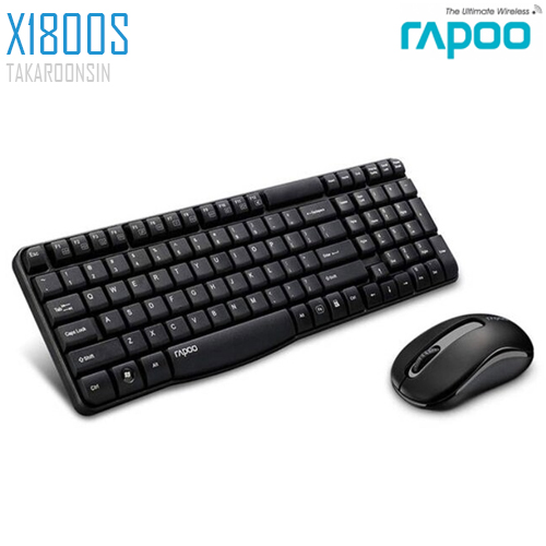 ชุดคีย์บอร์ดและเมาส์ RAPOO Wireless Desktop X1800S