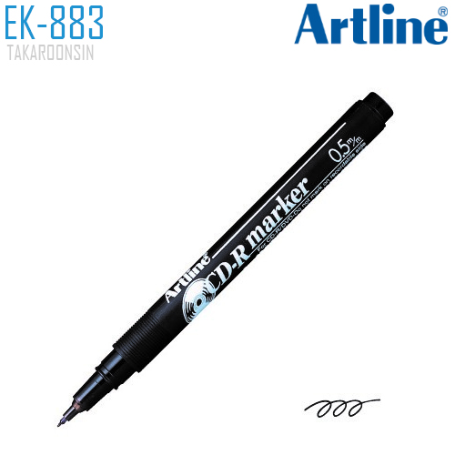 ปากกาเขียนแผ่นซีดี/ดีวีดี หัวเล็ก 0.5 มม. ARTLINE EK-883