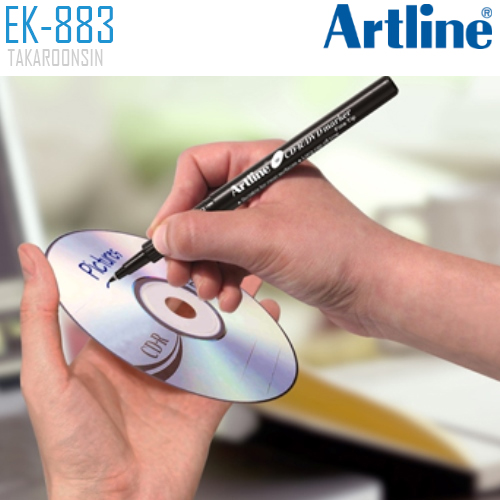 ปากกาเขียนแผ่นซีดี/ดีวีดี หัวเล็ก 0.5 มม. ARTLINE EK-883