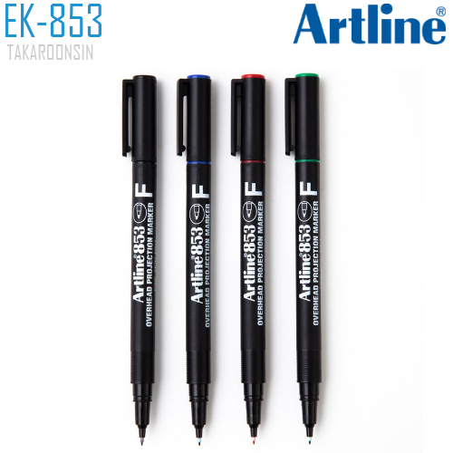 ปากกาเขียนแผ่นใส ลบไม่ได้ 0.5 มม. ARTLINE EK-853