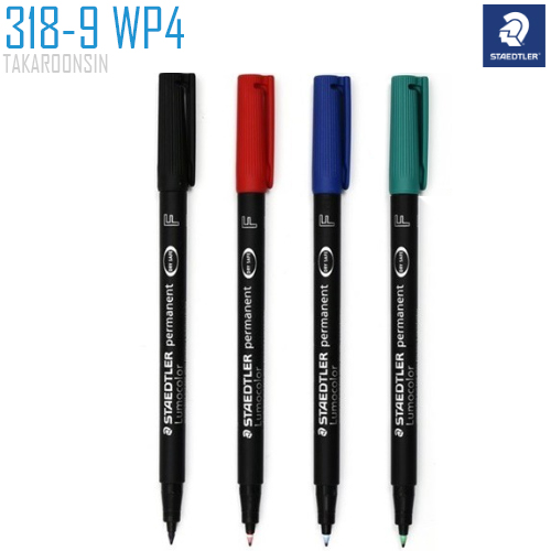 ปากกาเขียนแผ่นใสลบไม่ได้ 0.6 มม. STAEDTLER 318-9 WP4