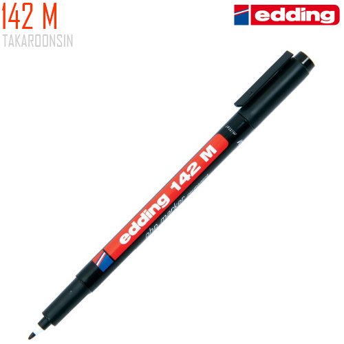 ปากกาเขียนแผ่นใส ลบน้ำไม่ได้ หัว M 142 EDDING
