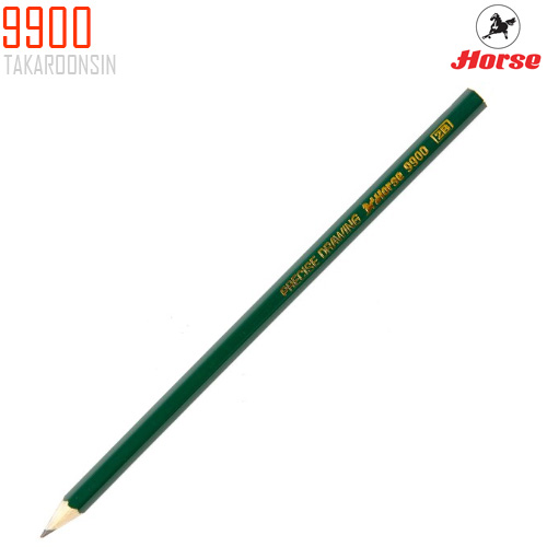 ดินสอไม้ เขียนแบบ ตราม้า H-9900 2B
