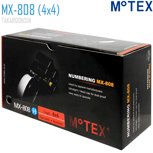 เครื่องพิมพ์ป้ายรันนิ่ง MOTEX MX-808 H 4×4 digits