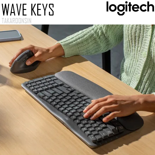 คีย์บอร์ดไร้สาย LOGITECH WAVE KEYS WIRELESS ERGONOMIC KEYBOARD